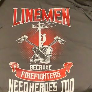 Linemen, Firefighters T-shirt